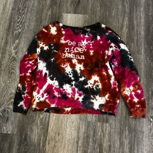 State of Mind Tie-Dye ‘Be A Nice Human’ Crewneck Sweatshirt